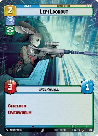 Lepi Lookout (Hyperspace) (302) [A Lawless Time] Star Wars: Unlimited Single Disney