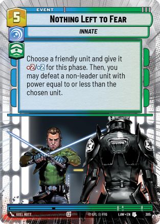 Nothing Left to Fear (Hyperspace) (305) [A Lawless Time] Star Wars: Unlimited Single Disney