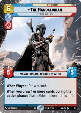 The Mandalorian - Let's See The Puck (Hyperspace) (316) [A Lawless Time] Star Wars: Unlimited Single Disney