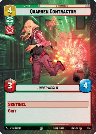 Quarren Contractor (Hyperspace) (324) [A Lawless Time] Star Wars: Unlimited Single Disney