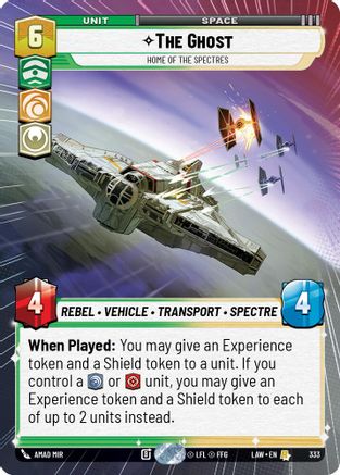 The Ghost - Home of the Spectres (Hyperspace) (333) [A Lawless Time] Star Wars: Unlimited Single Disney
