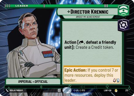 Director Krennic - Amidst My Achievement (Hyperspace) (272) [A Lawless Time] Star Wars: Unlimited Single Disney