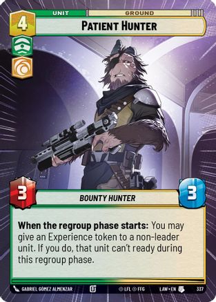 Patient Hunter (Hyperspace) (337) [A Lawless Time] Star Wars: Unlimited Single Disney