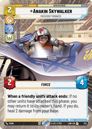 Anakin Skywalker - Prescient Podracer (Hyperspace) (352) [A Lawless Time] Star Wars: Unlimited Single Disney