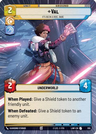 Val - It's Been a Ride, Babe (Hyperspace) (355) [A Lawless Time] Star Wars: Unlimited Single Disney