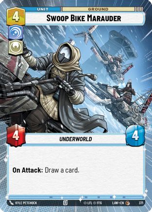 Swoop Bike Marauder (Hyperspace) (371) [A Lawless Time] Star Wars: Unlimited Single Disney