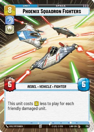 Phoenix Squadron Fighters (Hyperspace) (374) [A Lawless Time] Star Wars: Unlimited Single Disney