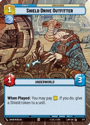 Shield Drive Outfitter (Hyperspace) (377) [A Lawless Time] Star Wars: Unlimited Single Disney
