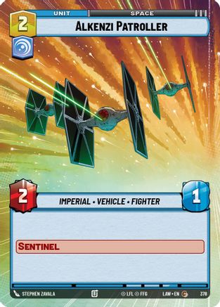 Alkenzi Patroller (Hyperspace) (378) [A Lawless Time] Star Wars: Unlimited Single Disney