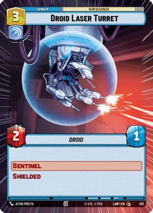 Droid Laser Turret (Hyperspace) (382) [A Lawless Time] Star Wars: Unlimited Single Disney