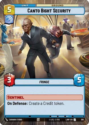 Canto Bight Security (Hyperspace) (385) [A Lawless Time] Star Wars: Unlimited Single Disney