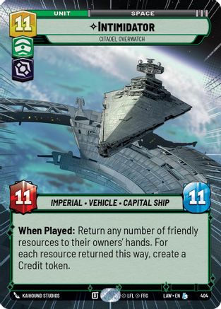 Intimidator - Citadel Overwatch (Hyperspace) (404) [A Lawless Time] Star Wars: Unlimited Single Disney
