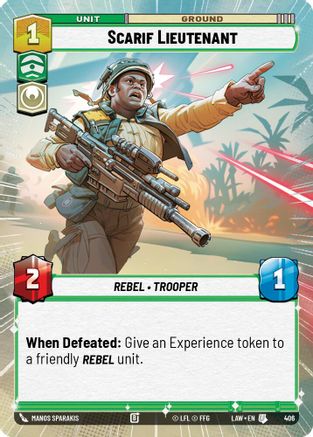 Scarif Lieutenant (Hyperspace) (406) [A Lawless Time] Star Wars: Unlimited Single Disney
