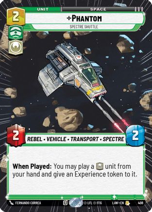 Phantom - Spectre Shuttle (Hyperspace) (408) [A Lawless Time] Star Wars: Unlimited Single Disney