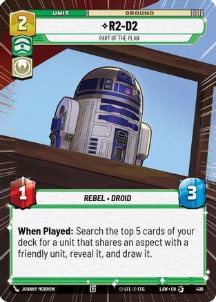 R2-D2 - Part of the Plan (Hyperspace) (409) [A Lawless Time] Star Wars: Unlimited Single Disney