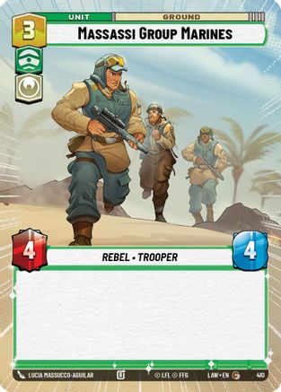 Massassi Group Marines (Hyperspace) (410) [A Lawless Time] Star Wars: Unlimited Single Disney
