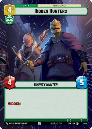 Hidden Hunters (Hyperspace) (424) [A Lawless Time] Star Wars: Unlimited Single Disney