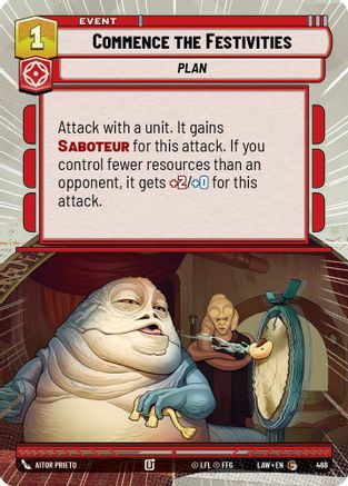 Commence the Festivities (Hyperspace) (466) [A Lawless Time] Star Wars: Unlimited Single Disney