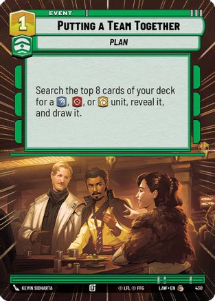 Putting a Team Together (Hyperspace) (430) [A Lawless Time] Star Wars: Unlimited Single Disney