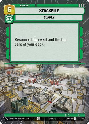 Stockpile (Hyperspace) (435) [A Lawless Time] Star Wars: Unlimited Single Disney