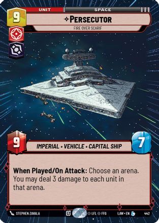 Persecutor - Fire Over Scarif (Hyperspace) (442) [A Lawless Time] Star Wars: Unlimited Single Disney