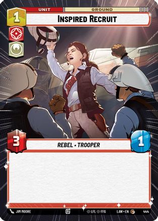 Inspired Recruit (Hyperspace) (444) [A Lawless Time] Star Wars: Unlimited Single Disney