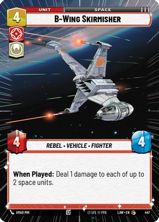 B-Wing Skirmisher (Hyperspace) (447) [A Lawless Time] Star Wars: Unlimited Single Disney