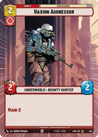 Haxion Aggressor (Hyperspace) (454) [A Lawless Time] Star Wars: Unlimited Single Disney