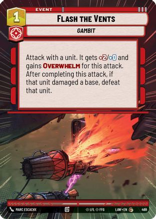 Flash the Vents (Hyperspace) (469) [A Lawless Time] Star Wars: Unlimited Single Disney
