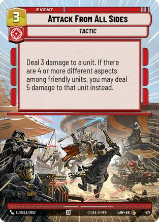 Attack From All Sides (Hyperspace) (471) [A Lawless Time] Star Wars: Unlimited Single Disney