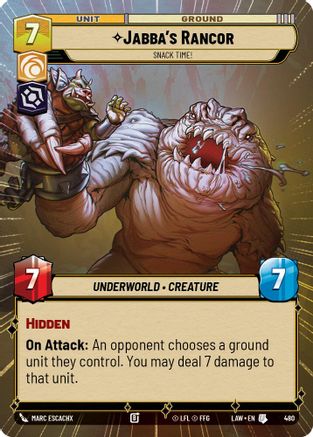 Jabba's Rancor - Snack Time! (Hyperspace) (480) [A Lawless Time] Star Wars: Unlimited Single Disney