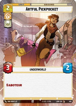 Artful Pickpocket (Hyperspace) (482) [A Lawless Time] Star Wars: Unlimited Single Disney