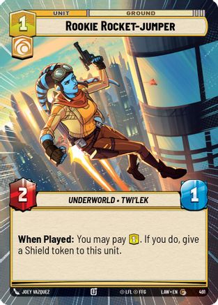 Rookie Rocket-jumper (Hyperspace) (491) [A Lawless Time] Star Wars: Unlimited Single Disney