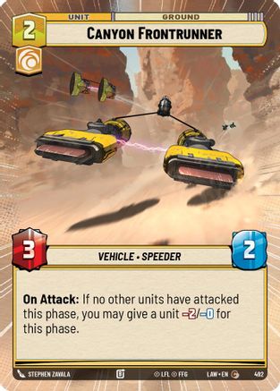 Canyon Frontrunner (Hyperspace) (492) [A Lawless Time] Star Wars: Unlimited Single Disney