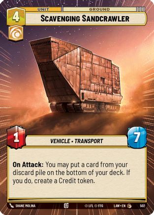 Scavenging Sandcrawler (Hyperspace) (502) [A Lawless Time] Star Wars: Unlimited Single Disney