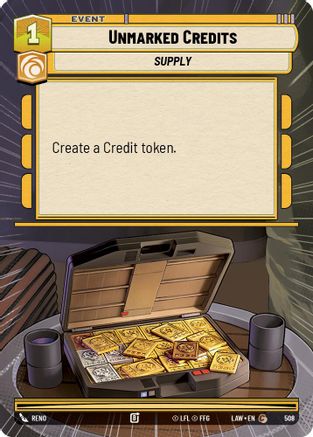 Unmarked Credits (Hyperspace) (508) [A Lawless Time] Star Wars: Unlimited Single Disney