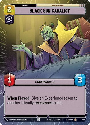 Black Sun Cabalist (Hyperspace) (513) [A Lawless Time] Star Wars: Unlimited Single Disney