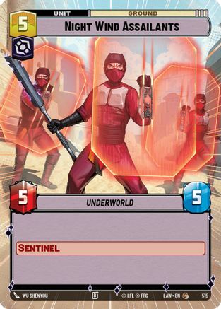 Night Wind Assailants (Hyperspace) (515) [A Lawless Time] Star Wars: Unlimited Single Disney