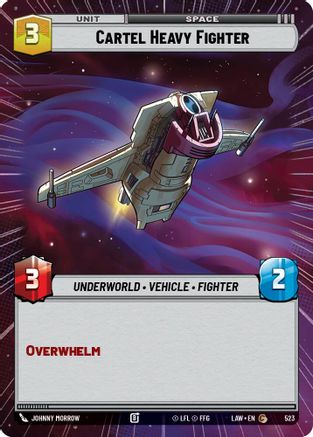 Cartel Heavy Fighter (Hyperspace) (523) [A Lawless Time] Star Wars: Unlimited Single Disney