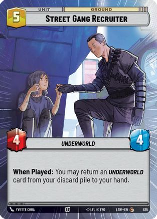 Street Gang Recruiter (Hyperspace) (525) [A Lawless Time] Star Wars: Unlimited Single Disney