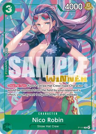 Nico Robin (Heroines Battle Winner Pack) (P-111) [One Piece Promotion Cards] Foil One Piece Single Bandai