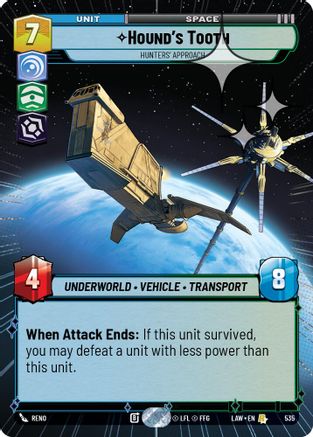 Hound's Tooth - Hunters' Approach (Hyperspace Foil) (535) [A Lawless Time] Foil Star Wars: Unlimited Single Disney