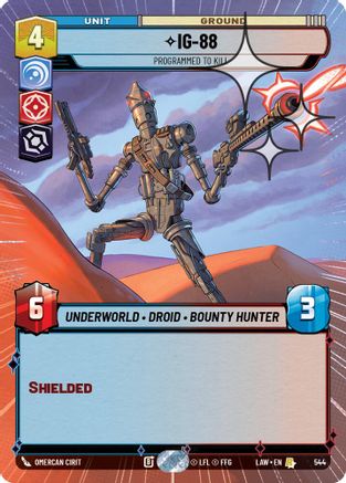 IG-88 - Programmed to Kill (Hyperspace Foil) (544) [A Lawless Time] Foil Star Wars: Unlimited Single Disney
