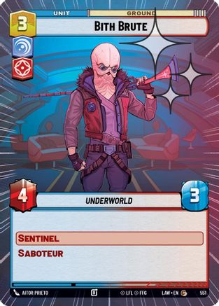 Bith Brute (Hyperspace Foil) (551) [A Lawless Time] Foil Star Wars: Unlimited Single Disney