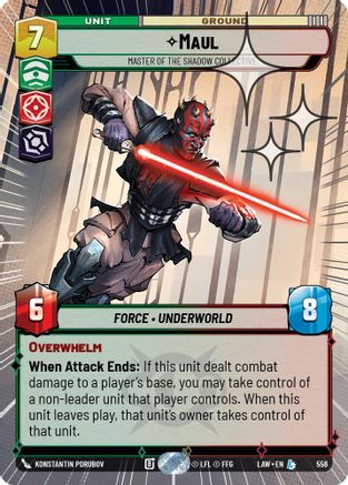 Maul - Master of the Shadow Collective (Hyperspace Foil) (556) [A Lawless Time] Foil Star Wars: Unlimited Single Disney