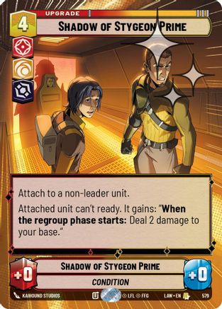 Shadow of Stygeon Prime (Hyperspace Foil) (579) [A Lawless Time] Foil Star Wars: Unlimited Single Disney