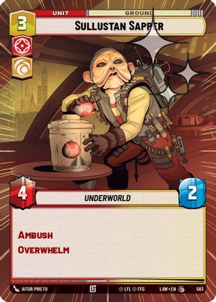 Sullustan Sapper (Hyperspace Foil) (583) [A Lawless Time] Foil Star Wars: Unlimited Single Disney