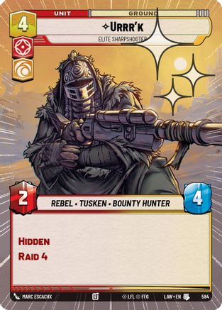Urrr'k - Elite Sharpshooter (Hyperspace Foil) (584) [A Lawless Time] Foil Star Wars: Unlimited Single Disney