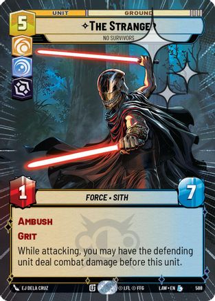 The Stranger - No Survivors (Hyperspace Foil) (588) [A Lawless Time] Foil Star Wars: Unlimited Single Disney