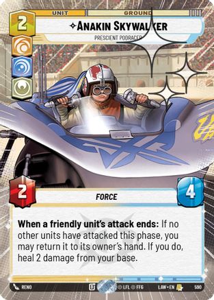 Anakin Skywalker - Prescient Podracer (Hyperspace Foil) (590) [A Lawless Time] Foil Star Wars: Unlimited Single Disney